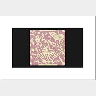 Papercut Garden (pink inv) Posters and Art